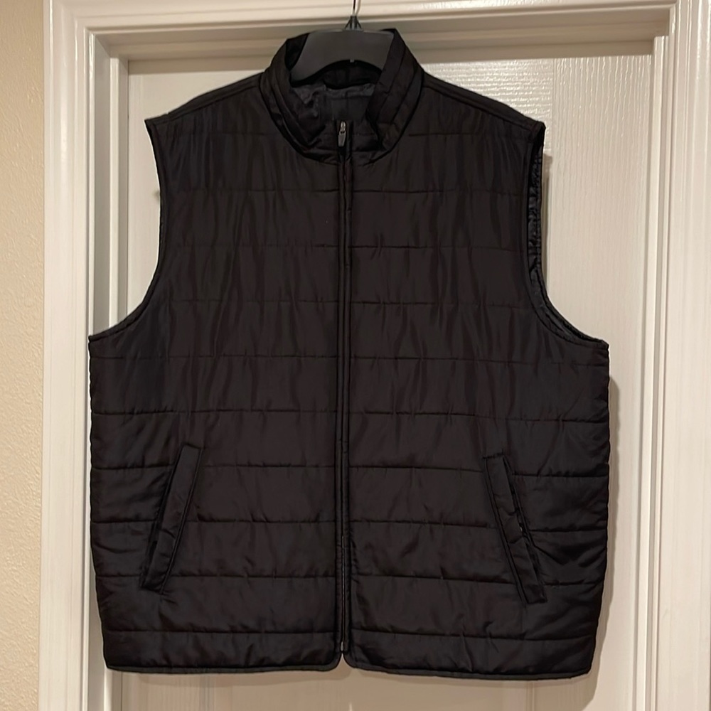 Marc Anthony Vest Mens Size XXL Black Puffer Vest Jacket Full Zip